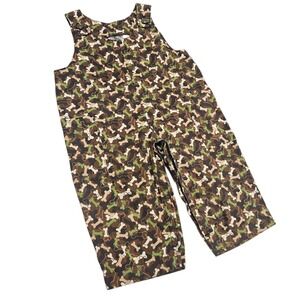 Homemade Dog Bone Camo Baby Overalls Romper Snap Pocket Infant 18 Months Animal‎